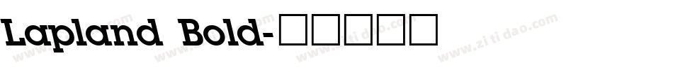 Lapland Bold字体转换
